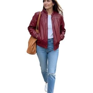 Vintage women’s Red Leather Jacket